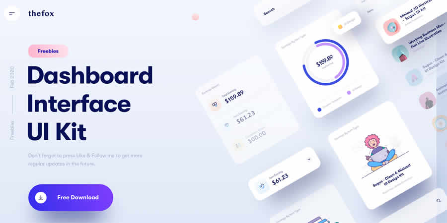 Dashboard Interface Elements Free Web UI Kit Sketch App