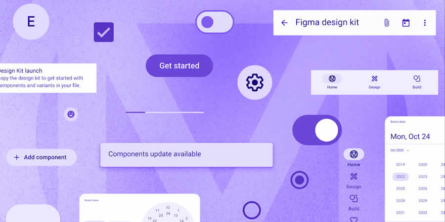 Material 3 Design Free Web UI Kit Figma