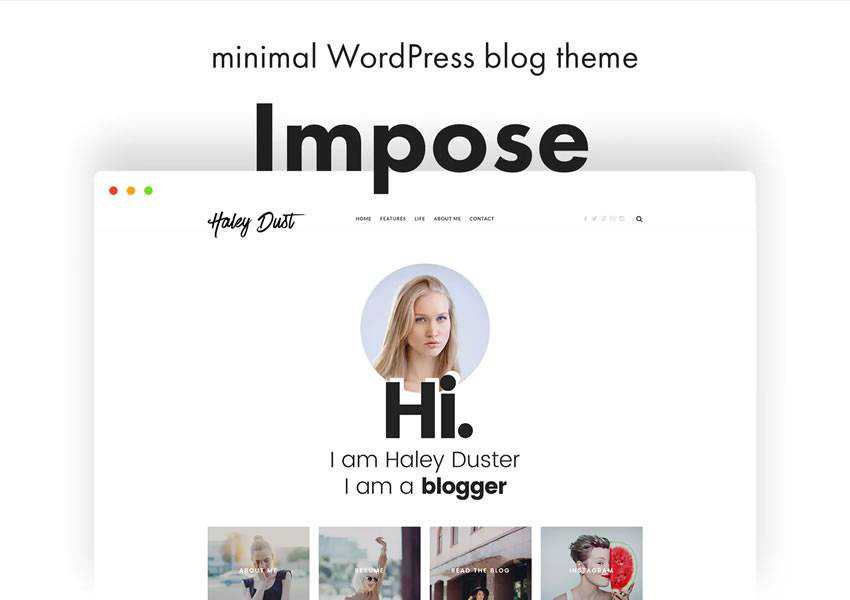 impose blogger wordpress theme template blog writer longform article