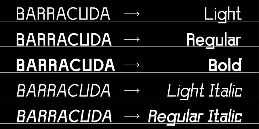 Barracuda Geometric Sans-Serif Typeface Free Font Creatives Designers