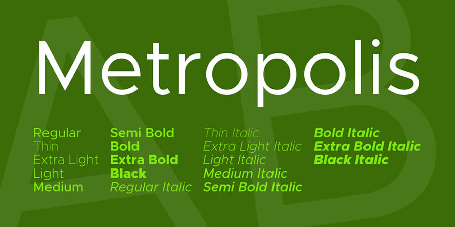 Metropolis Geometric Typeface Free Font Designers Creatives