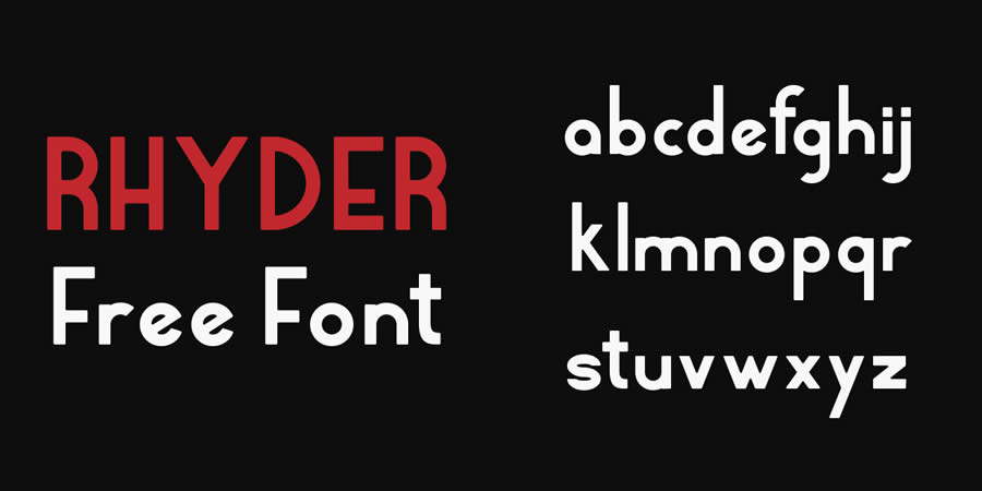 Rhyder Geometrical Sans-Serif Free Font Designers Creatives