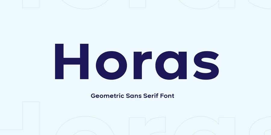 Horas Geometric Sans-Serif Font Designers Creatives