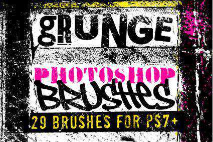 old grunge distressed free photoshop brush pack set adobe