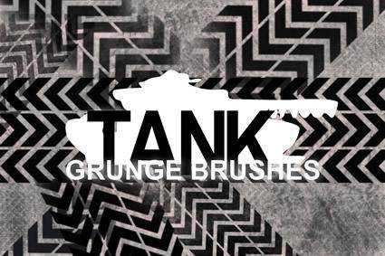 Tank Pattern grunge distressed free photoshop brush pack set adobe