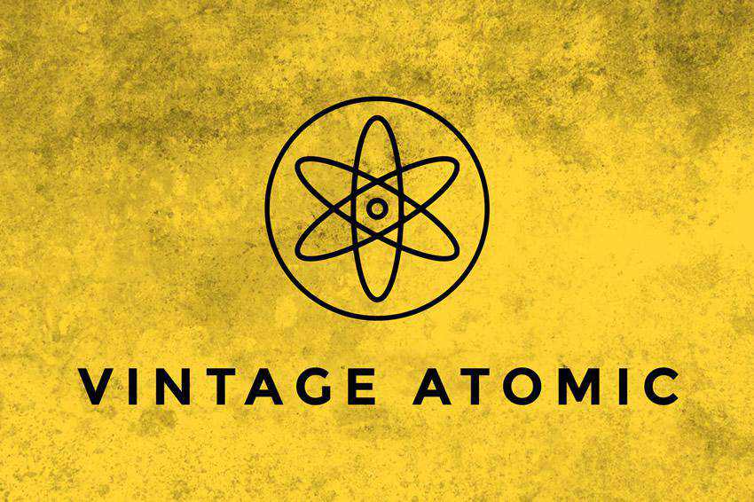 Vintage Atomic Texture grunge distressed photoshop brush pack set adobe