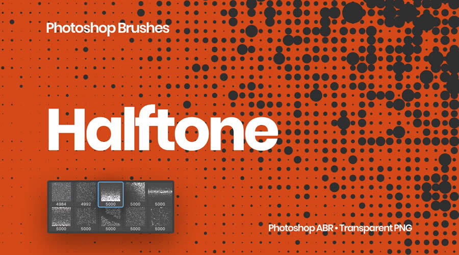 High-Resolution Halftone Photoshop Brushes Free