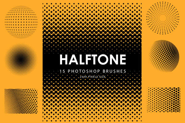 Halftone Brush Pack One Free