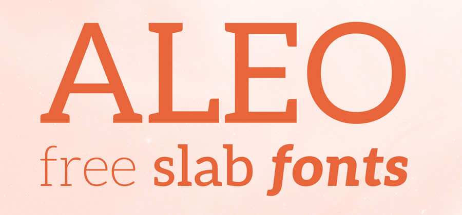 Aleo Slab Serif Free Heavy Bold Typeface Font Family