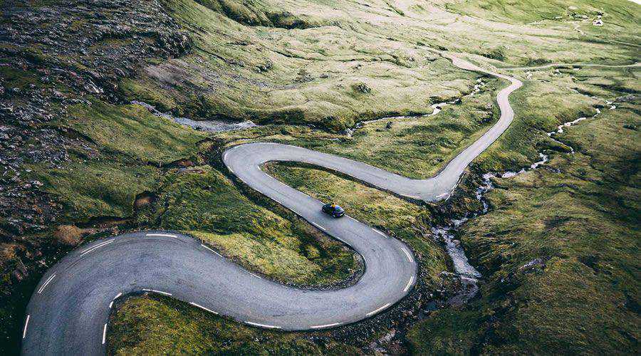 Winding Single Track Mountain Road desktop wallpaper hd 4k high-resolution