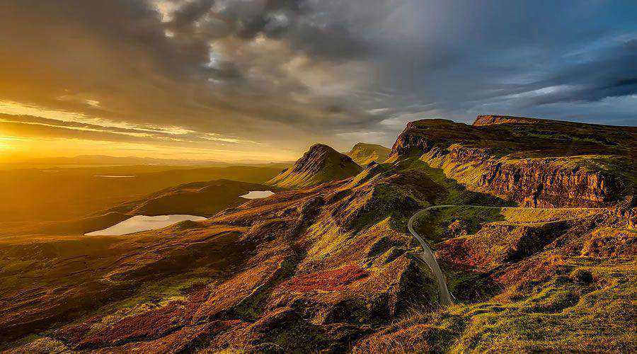 Glorious Scottish Mountains at Sunset desktop wallpaper hd 4k high-resolution