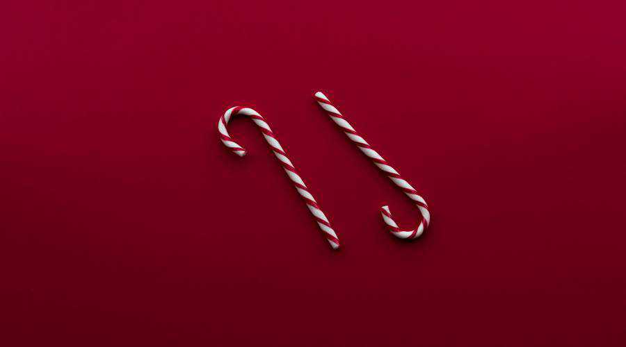 Two Red Candy Canes christmas hd wallpaper desktop high-resolution background