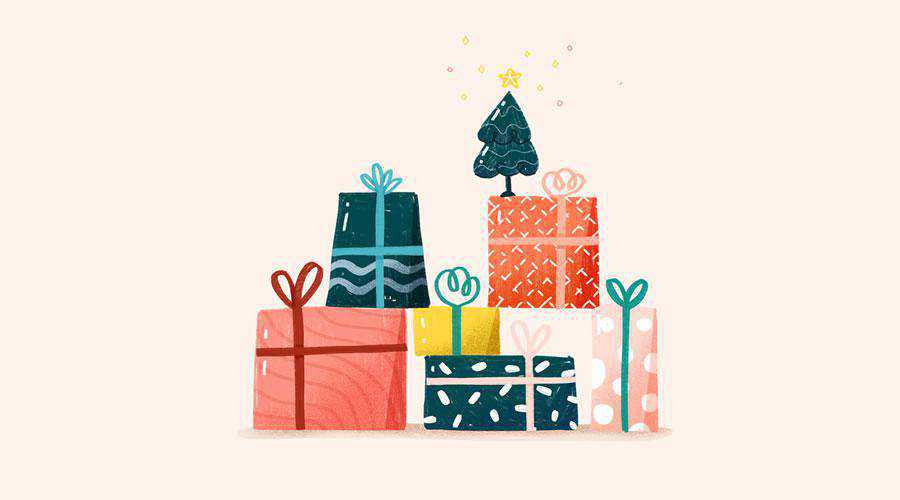 Christmas Present Illustration hd wallpaper desktop high-resolution background