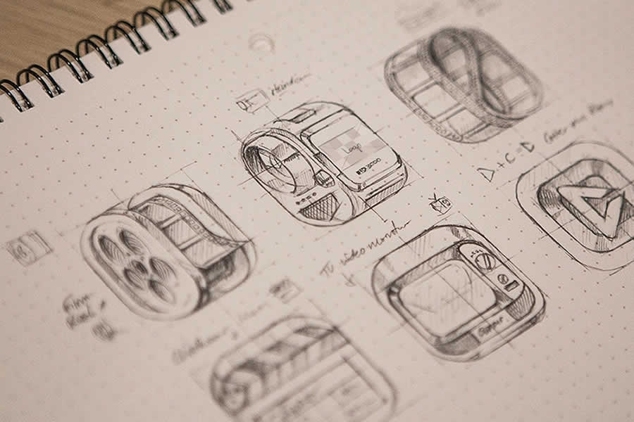 Video Editor Icon Sketch