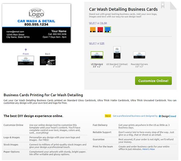 YouPrint Business Card product page