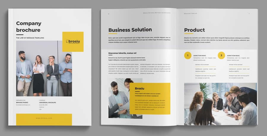 Clean Corporate Brochure Template for InDesign