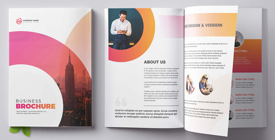 Clean & Colorful InDesign Brochure Template