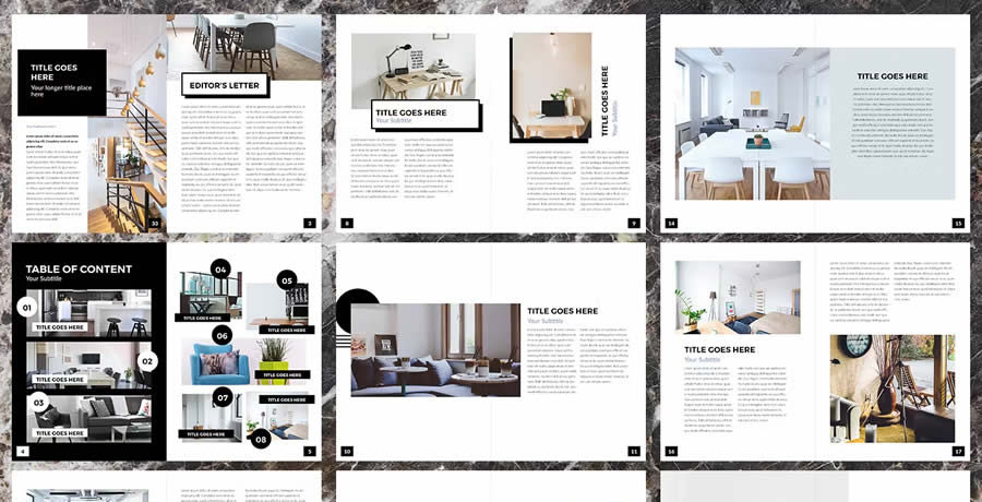 Interior Design Brochure Template