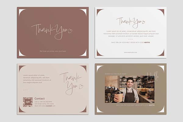 Thank You Card Print Templates for InDesign