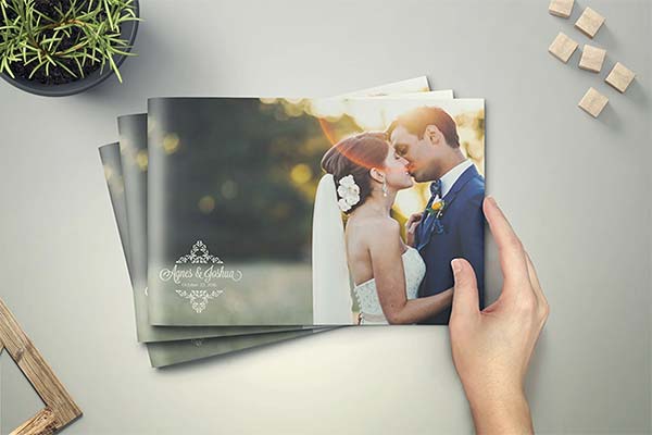 Modern Wedding Photo Album Template for InDesign