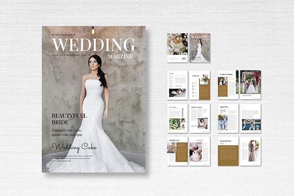 A4 Wedding Magazine Templates for InDesign