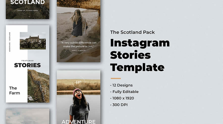 Travel Photoshop PSD Instagram Story Template Social Media