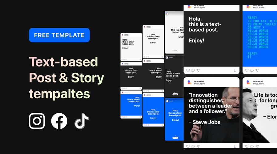 Text-Based Post Figma Instagram Story Template Social Media