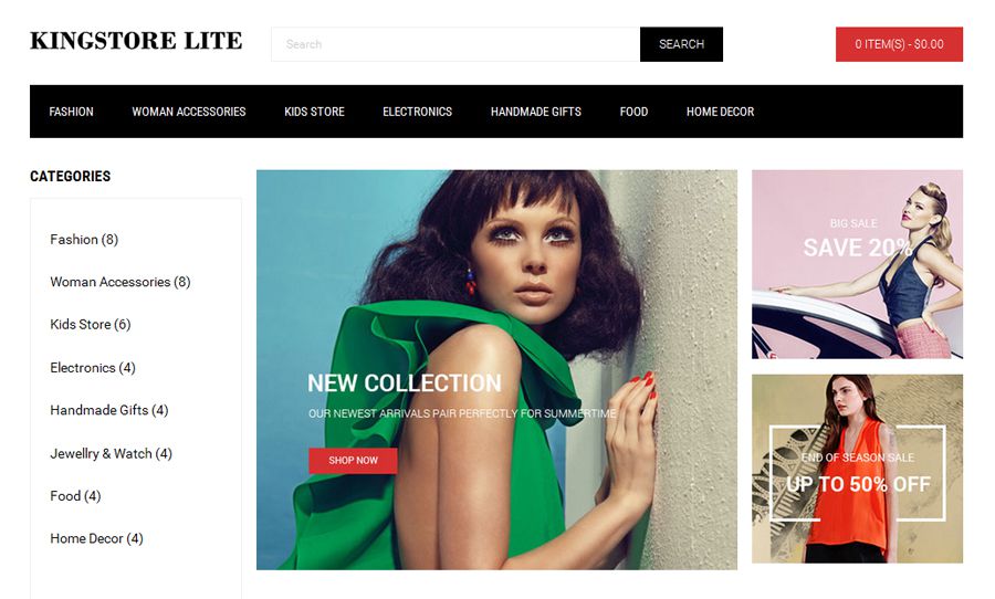 KingStore Lite Free OpenCart Template