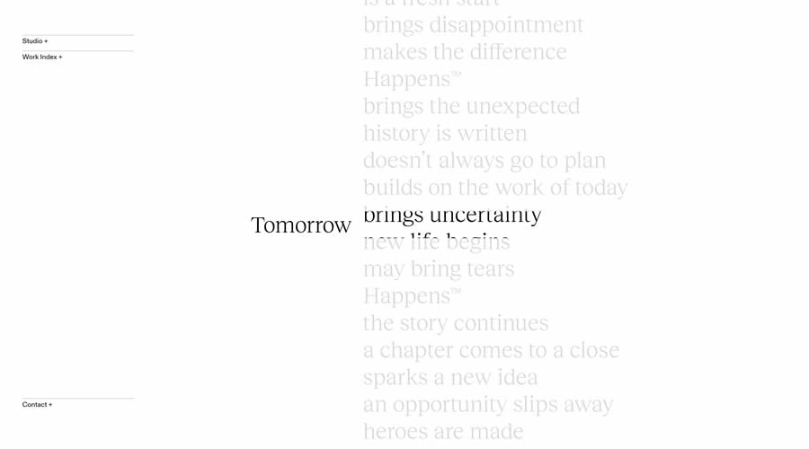 Tomorrow Happens Light White Minimal Web Design Creative Inspiration