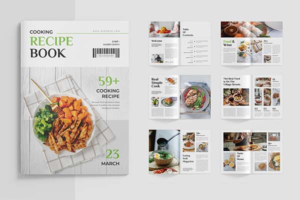 Cook Book Magazine Photoshop Template