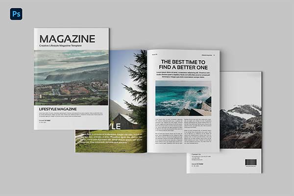 Lifestyle Magazine Photoshop Template