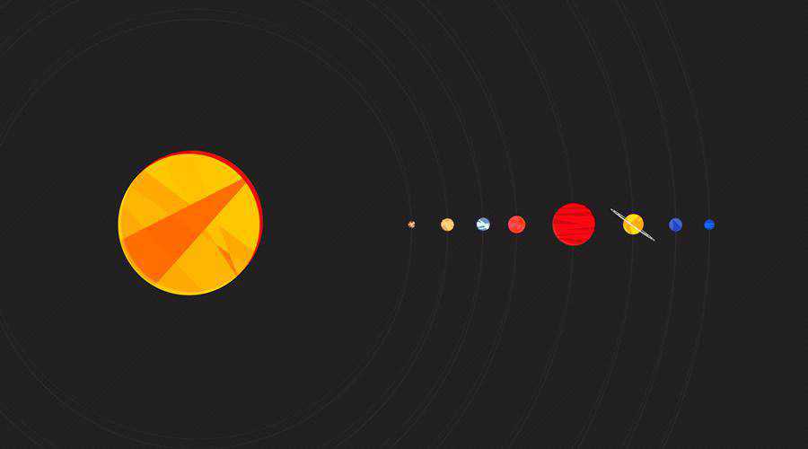 Solar System minimal minimalistic desktop wallpaper hd 4k high-resolution