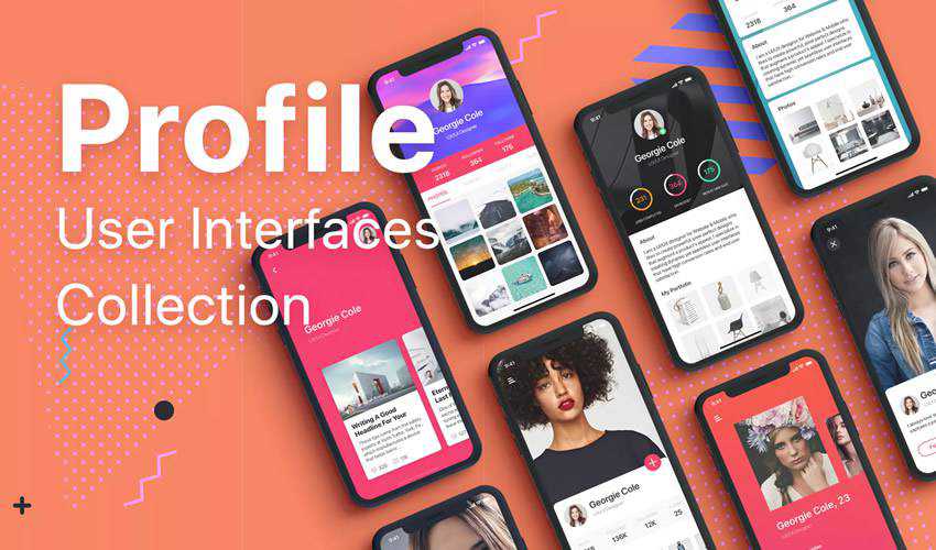 profile collection sketch mobile app ui kit sketch ux format design creative sketch.app