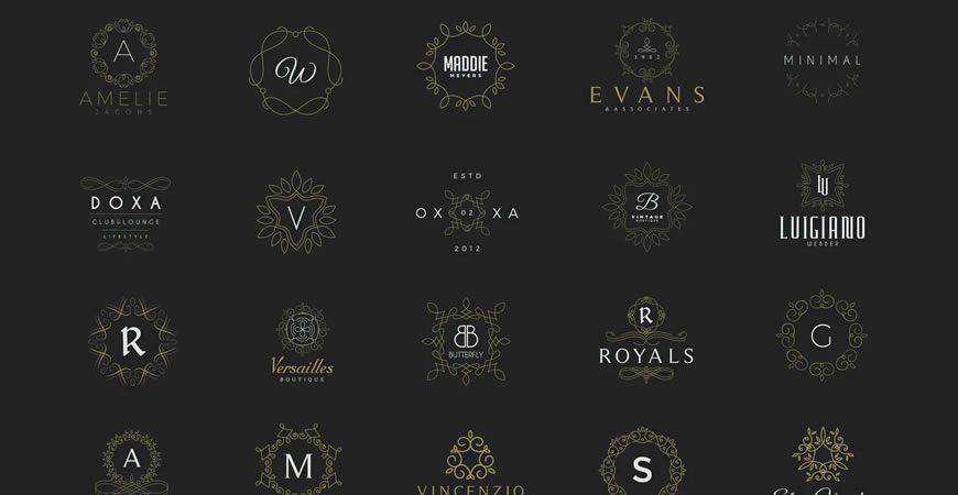 20 Monogram Crest Logo Template