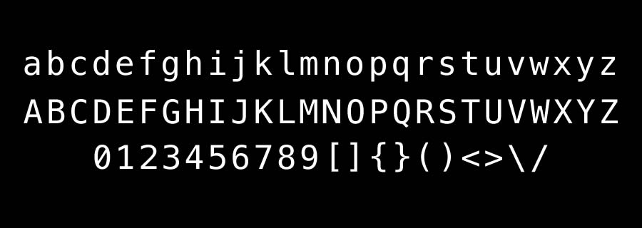 Meslo monospace free programming code fonts