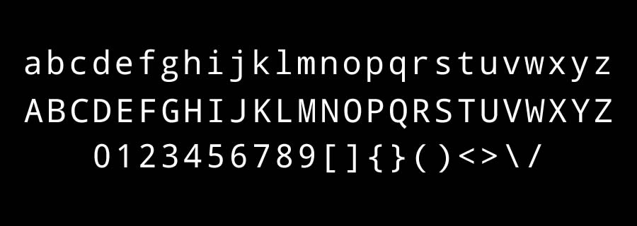 Droid Sans Mono monospace free programming code fonts