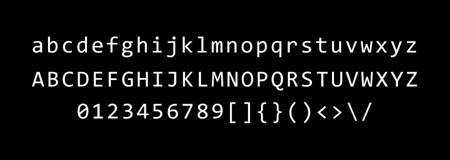 Consolas Mono monospace free programming code fonts