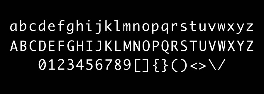 Monaco apple mac OSX monospace free programming code fonts