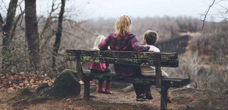 mother children park view