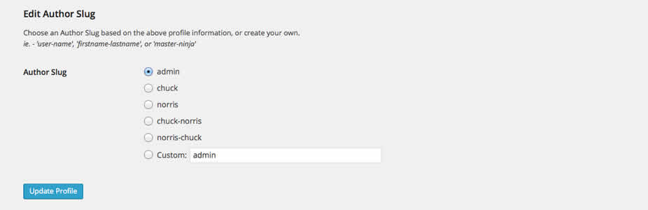 Multi Author WordPress Plugin Edit Author Slug