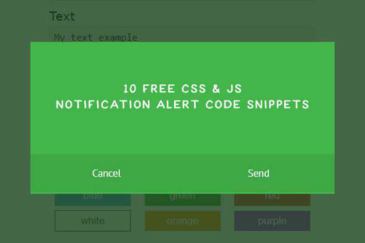 10 Free CSS & JS Notification Alert Code Snippets