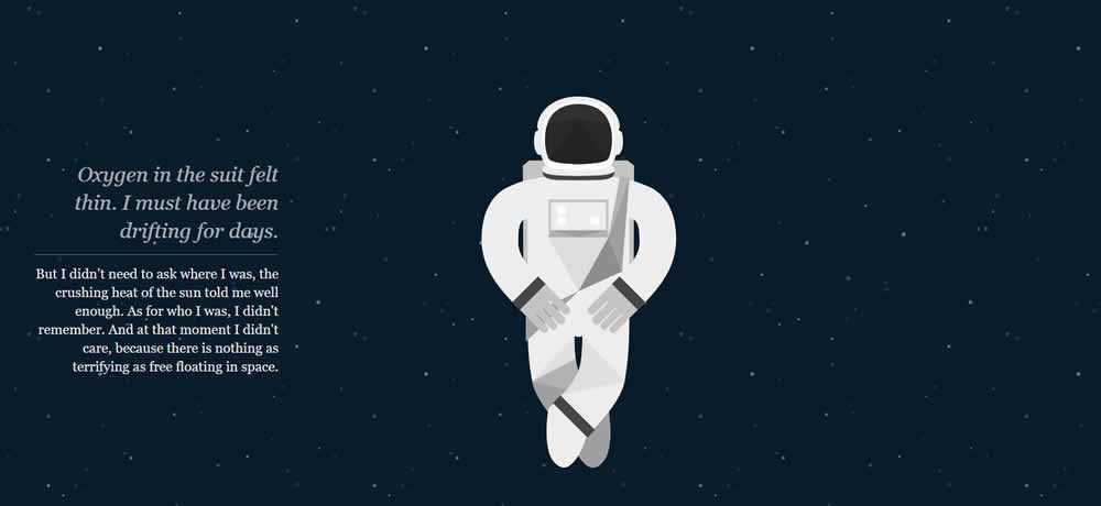 Parallax Scrolling Web Design Inspiration NASA: Prospect