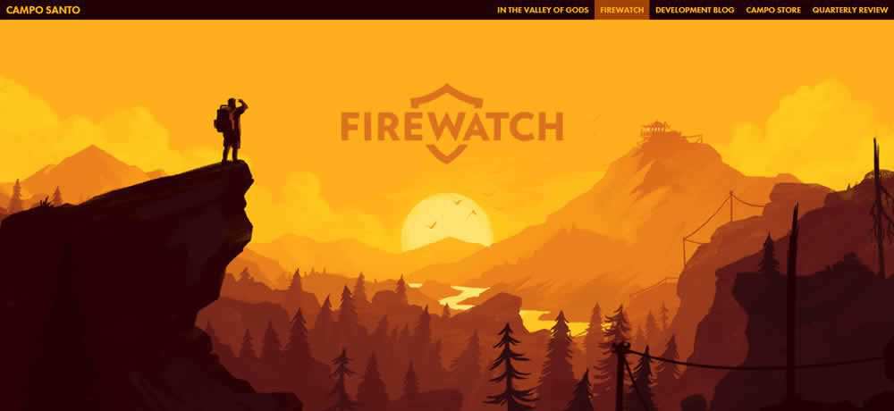 Parallax Scrolling Web Design Inspiration Campo Santo - Firewatch