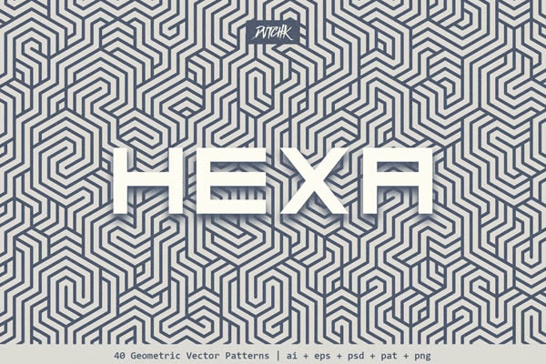 Hexa Seamless Geometric Patterns PAT Download