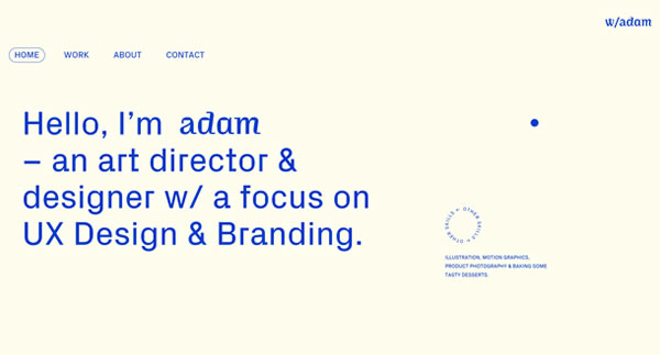 Adam Sandoval Personal Portfolio Website Inspiration 2024