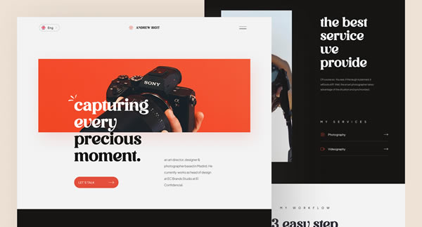 Andrew Sigit Personal Portfolio Website Inspiration 2024