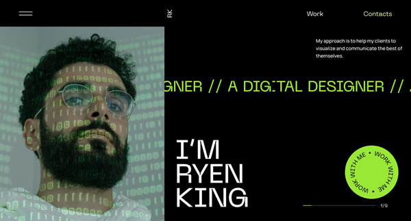 Ryen King Personal Portfolio Website Inspiration 2024