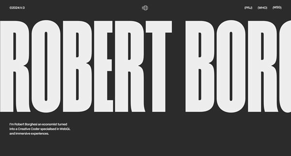 Robert Borghesi Personal Portfolio Website Inspiration 2024