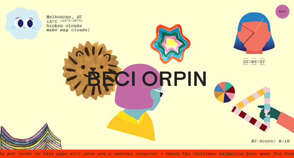 Beci Orpin Personal Portfolio Website Inspiration 2024