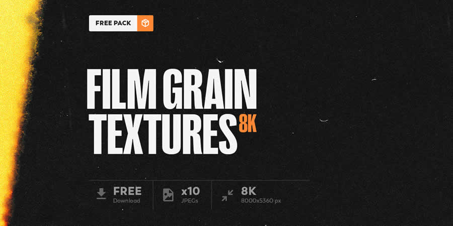 8K Film Grain Texture Overlays Photography Film Movie Effects